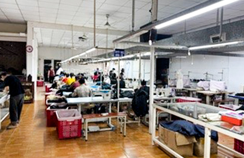 ベトナムにある縫製工場